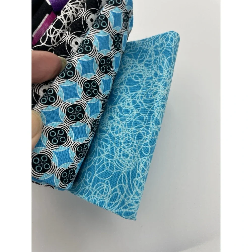 Benartex Sewing Prints 10 Fat Quarters Cotton Fabric Blues Black - New‎ Bundle